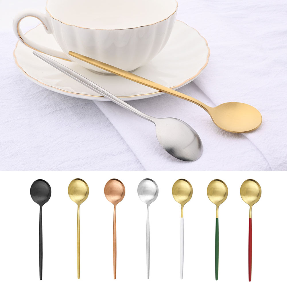 6Pcs Small Matte Spoon Tea Cof - Kitchen Gadgets Gold review and price